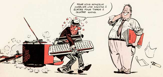 Charlier par Uderzo. Caricature.