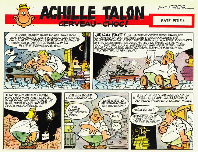 Charlier par Greg, dans Pilote. Caricature.