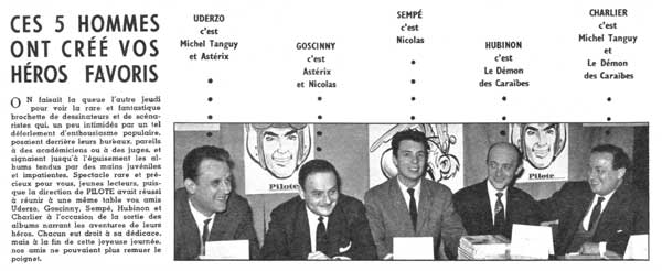 Uderzo, Goscinny, Semp, Hubinon, Charlier