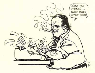 Charlier par Jijé. Caricature.