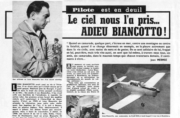 Lon Biancotto, ncrologie par Jean-Michel Charlier
